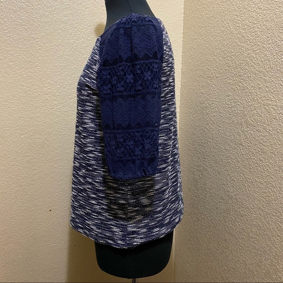 Anthropologie sz M Postmark too with lace sleeves - Picture 2 of 5